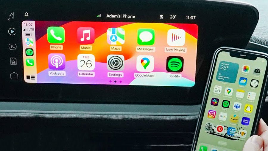 Apple CarPlay as seen in a Buick