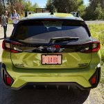 2026 Subaru Crosstrek Hybrid in Citron Yellow, rear view, hatch, yellow