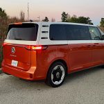 2025 Volkswagen ID. Buzz, Energetic Orange, rear 3/4 view,