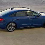2025 Audi S5 in Ascari Blue, profile, sunset