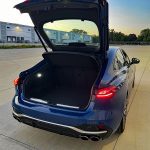 2025 Audi S5 in Ascari Blue, hatch open,