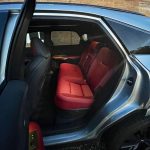 2025 Lexus RX 500h F Sport Performance, rear-seat space, red leather,