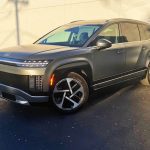 2026 Hyundai Hyundai Ioniq 9 in Ecotronic Gray Matte, front 3/4 view,