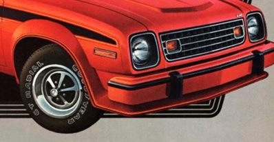 1978 AMC Gremlin GT, Wheel detail, Red, Black stripes