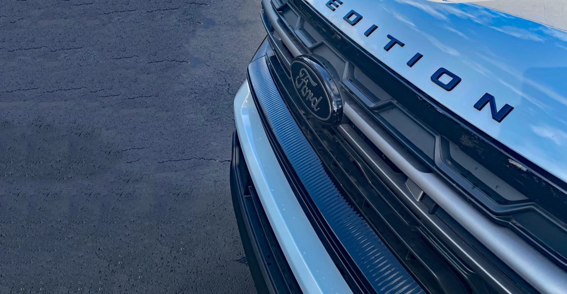 2025 Ford Expedition Tremor in Glacier Gray, grille detail,