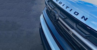 2025 Ford Expedition Tremor in Glacier Gray, grille detail,