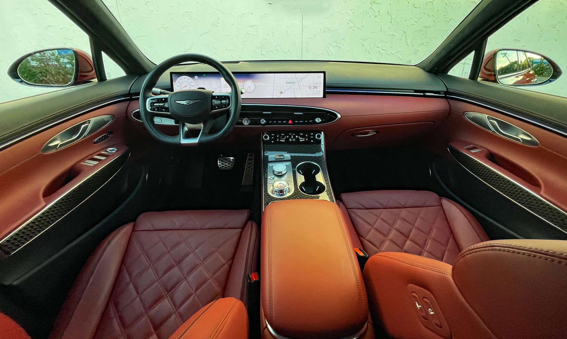 2026m. Genesis GV70 Sport Prestige, interjeras,