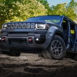 The all-new, all-electric, Trail Rated 2026 Jeep® Recon., Doors off