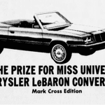 1983 Chrysler Fifth Avenue Ad, LeBaron convertible, Mark Cross Leather