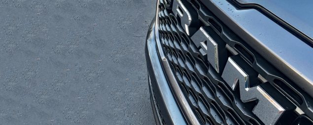 2026 Ram 1500 Big Horn in Granite Crystal, grille detail,