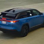 2025 Jeep Wagoneer S Launch Edition in Hydro Blue Pearl, rear 3/4 view,