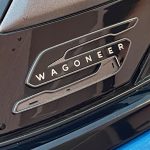 2025 Jeep Wagoneer S Launch Edition in Hydro Blue Pearl, Wagoneer S imprint on D pillar,