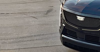 2026 Cadillac Escalade IQ Sport in Deep Space, Metallic, grille detail