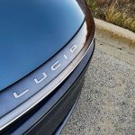 2026 Lucid Air Touring in Fathom Blue, grille detail,