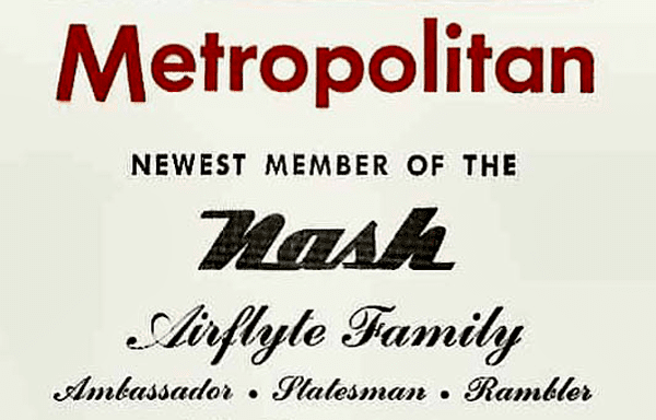 1954 Nash Metropolitan ad text