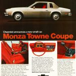 1975 Chevrolet Monza Towne Coupe ad, print ad, manual transmission