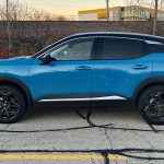 2026 Nissan Kicks SR in Arctic Ice Blue, Profile view, 2-tone,