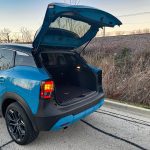 2026 Nissan Kicks SR in Arctic Ice Blue, cargo area, rear hatch,
