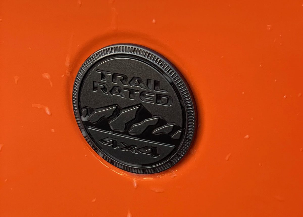 2025 Jeep Wrangler Sahara in Joose, Trail Rated badge