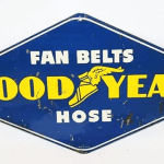Vintage Goodyear Sign, Fan belts and hoses