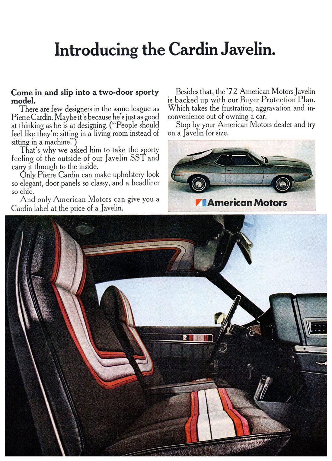 1972 AMC Javelin Pierre Cardin ad