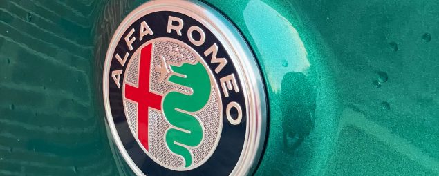 2025 Alfa Romeo Stelvio Intensa in Verde Fangio, Alfa fender badge,