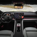 2026 Polestar 4 in Stratus, interior, dashboard with touchscreen,