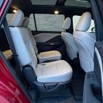 2026 Lexus TX 350 Luxury in Matador Red, rear-seat space, 2nd-row seats,