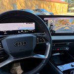 2026 Audi Q3 in Malpelo Blue metallic, steering wheel, instrument panel,