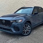 2026 Mazda CX-70 Turbo S Premium Plus, Polymetal Gray, front 3/4 view