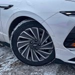 2026 Hyundai Sonata Hybrid Limited in Serenity White, wheels, snow,