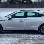 2026 Hyundai Sonata Hybrid Limited in Serenity White, profile, snow,