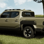 2026 Kia Tasman, rear 3/4 view,