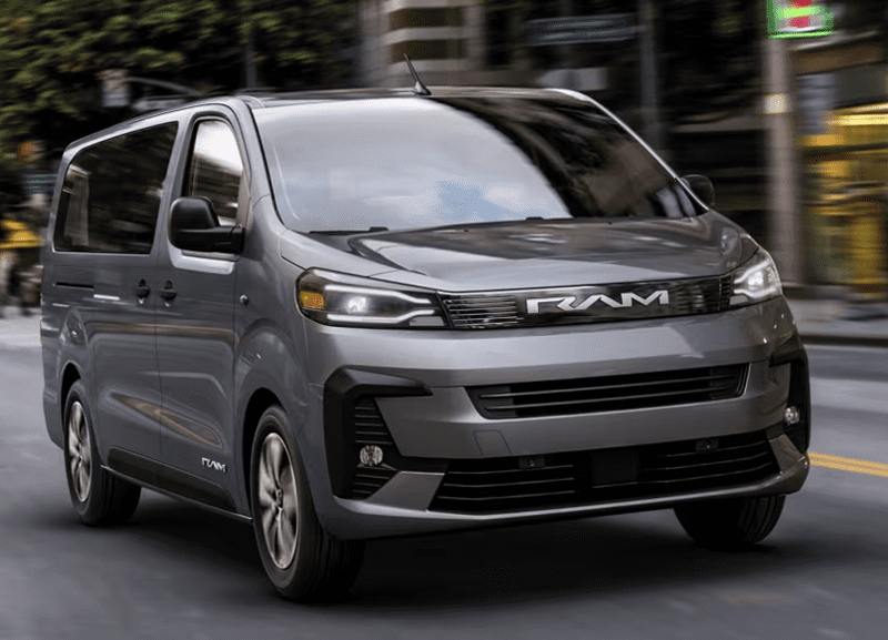 2027 Ram ProMaster City, Gray, front 3/4 view, in motion,
