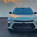 2026 Chevrolet Trax ACTIV in Cacti Green, front view, sunset,