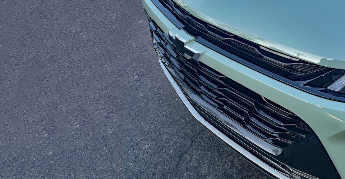 2026 Chevrolet Trax ACTIV in Cacti Green, grille detail,