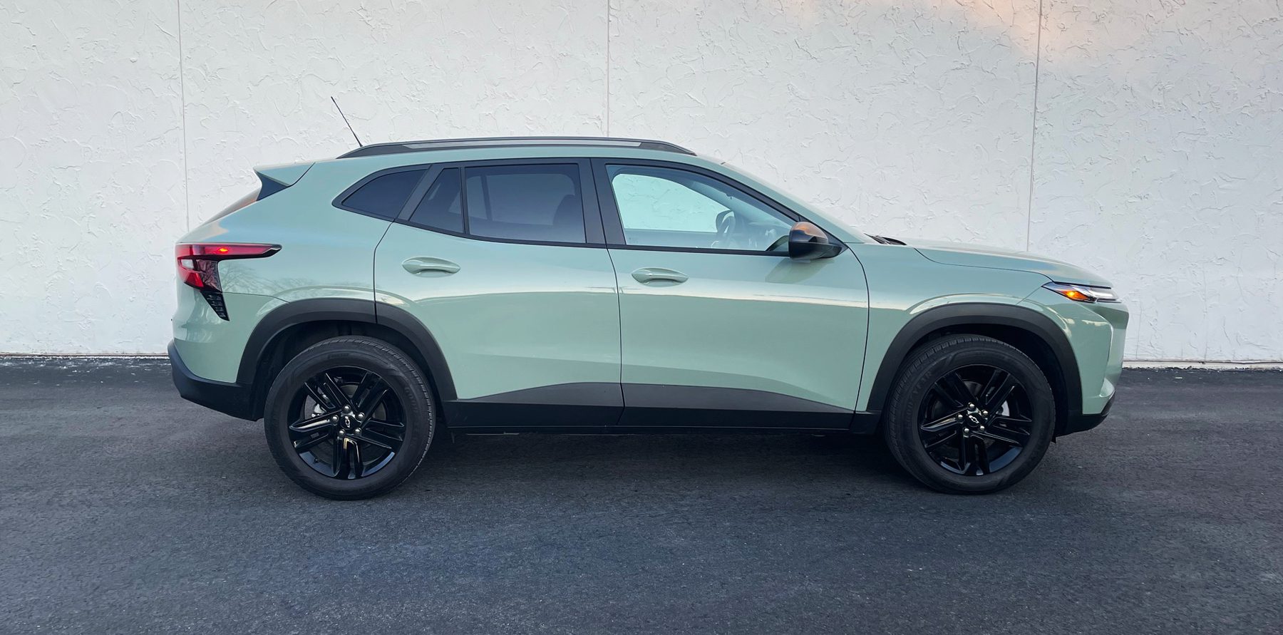 2026 Chevrolet Trax ACTIV in Cacti Green, profile, white wall,