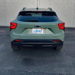 2026 Chevrolet Trax ACTIV in Cacti Green, rear view, taillights on,