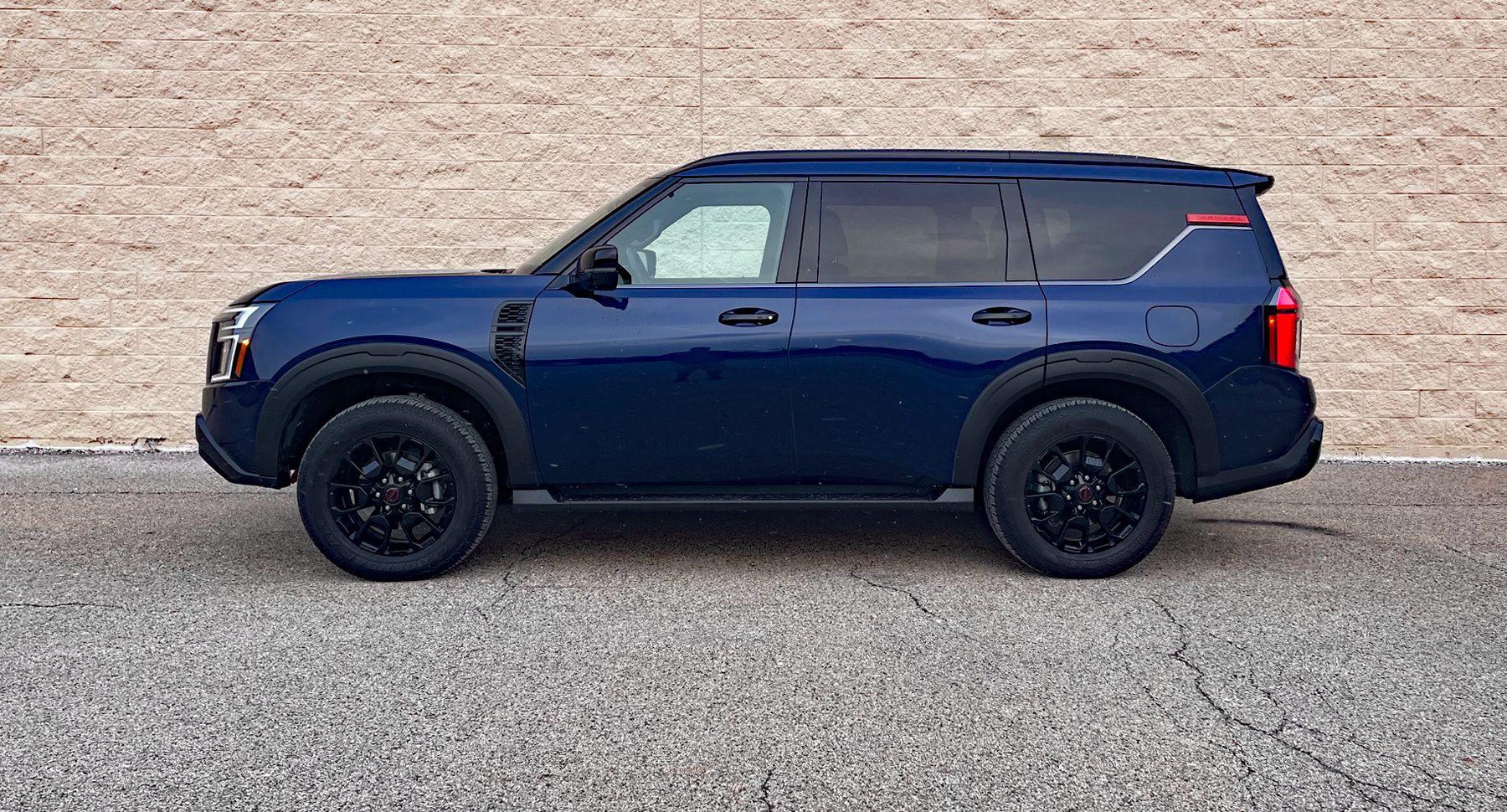 2026 Nissan Armada PRO-4X in Deep Ocean Blue Pearl, profile,
