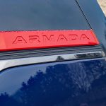 2026 Nissan Armada PRO-4X in Deep Ocean Blue Pearl, Armada d-pillar badge,