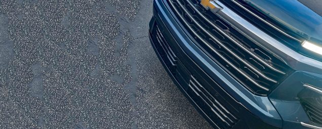 2026 Chevrolet Traverse High Country in Lakeshore Blue, grille detail, close up,