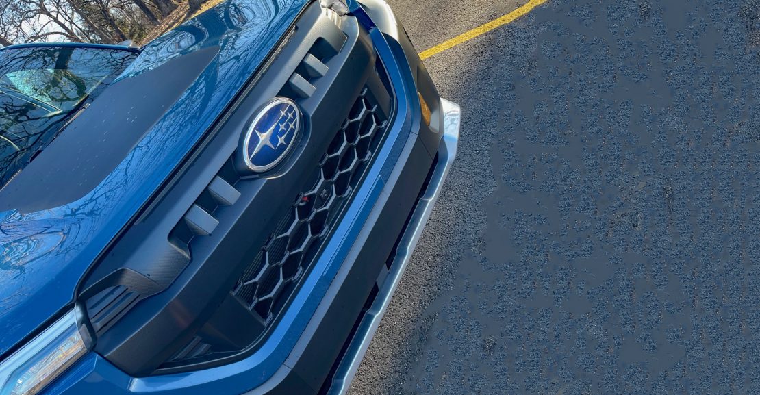 2026 Subaru Forester Wilderness in Geyser Blue, Grille detail,