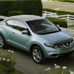 Nissan Murano CrossCabriolet in Glacier Pearl, top up, view from above,