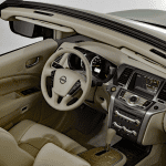 Nissan Murano CrossCabriolet in Glacier Pearl, interior, top down,