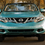 Nissan Murano CrossCabriolet in Glacier Pearl, front view, top down