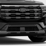 2026 Ford Explorer Active in Agate Black Metallic, Grille detail