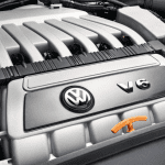 Volkswagen VR6 Engine, under hood, engine cover,