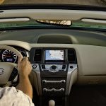 Nissan Murano CrossCabriolet in Glacier Pearl, dashboard, top down,