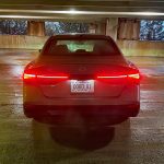 2026 Nissan Sentra SL in Imperial Bronze, rear view, rain, fog