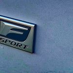 2026 Lexus RZ 500e F Sport in Wind, F Sport fender badge,